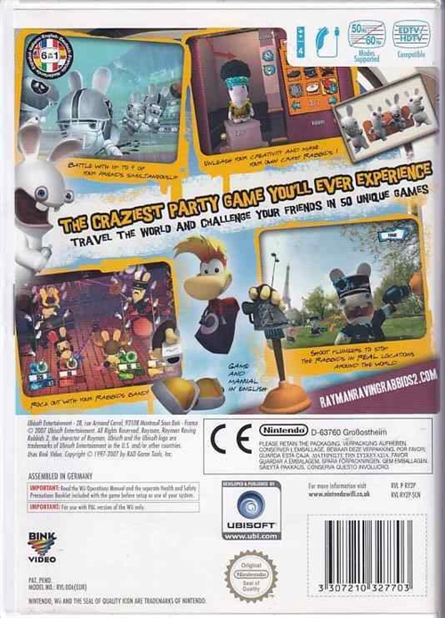 Rayman Raving Rabbids 2 - Wii (B Grade) (Genbrug)